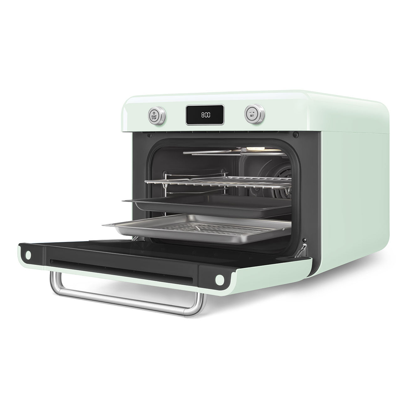 SMEG MULTIFUNCTION COUNTERTOP OVEN 50'S STYLE WITH GALILEO TECHNOLOGY GREEN COF01PGEU