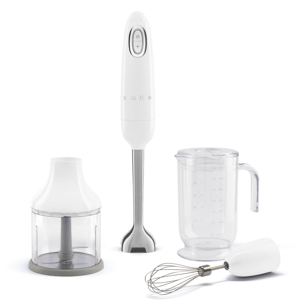 SMEG HAND BLENDER WITH ACCESORIES 50�STYLE WHITE HBF03WHEU